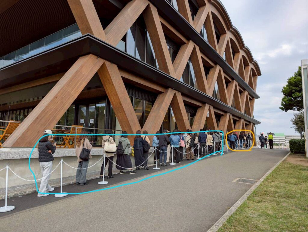 ティンバーワーフの行列